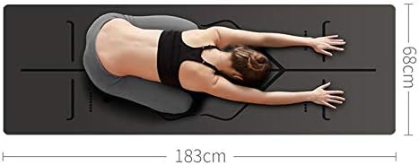 Hyococ килимче за Йога Постелката за Йога с дебелина 5 мм Естествен Каучук килимче за Йога за Жени и Мъже,