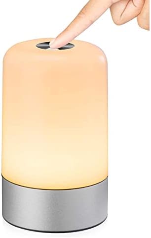 AMEXI Настолна лампа, Сензорен Датчик за Нощна лампа + димиране топло бяла светлина, може да се използва