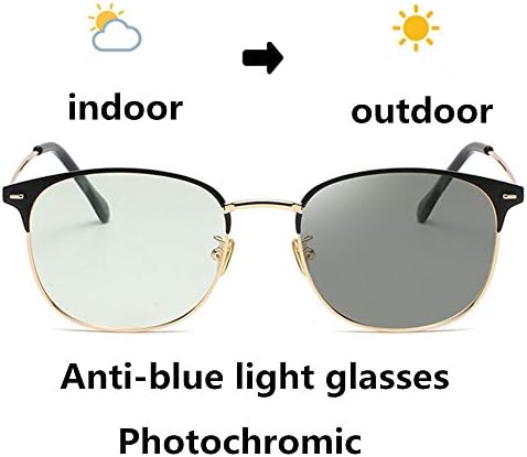 Синя Светлина Блокира Фотохромичните Компютърни точките на Мъже, Жени Очила (злато)