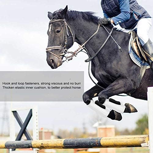 Охрана на краката на коня LZKW, изящна Изработка Сгущает Еластична Вътрешна Обвивка Обувки на коня Валяк, Мивка Пу Удобни за употреба за хиподрума кон