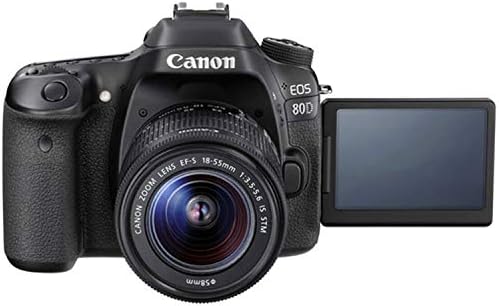 Canon EOS 80D DSLR фотоапарат w/EF-S 18-55 mm F/3.5-5.6 STM зум + 128 GB памет + Калъф + Статив + Филтри (36 бр. комплект)