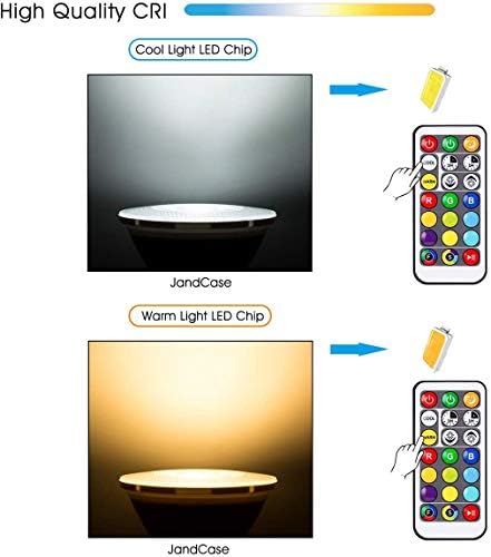 JandCase PAR30 & Candelabra Color Changing LED Light Bulb, Remote Control, Indoor/Outdoor Lights for Home,