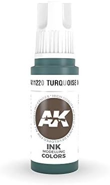 AK-Interactive 3rd Gen Акрилни Тюркоазени мастило 17 мл 11220 - Модели на Строителни бои и инструменти # AK1220