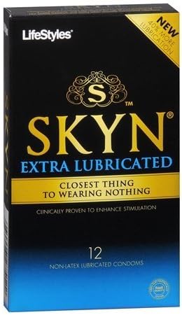 SKYN Extra Lubricated Non-Latex Polyisoprene Condoms, 12 Броя