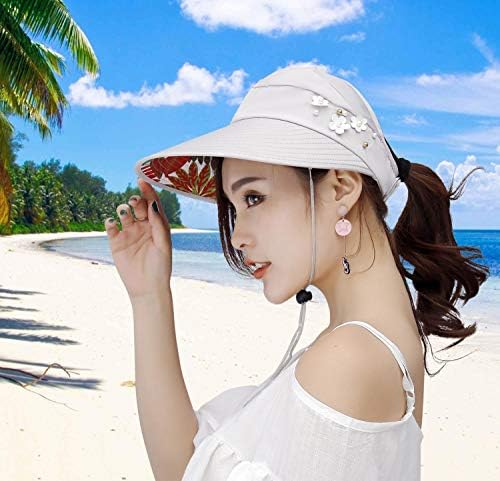HINDAWI Sun Hats for Women Wide Brim Sun Hat UV Protection Caps Floppy Beach Packable Visor