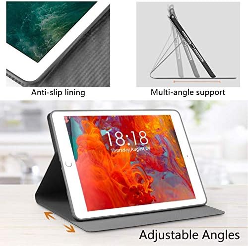 MTGNEEY Бисексуальный Гордост Флаг Калъф за iPad 7th 10.2 Tablet Case Тънък Stand Hard Back Shell Full Body Protective Smart Cover Auto Wake/Sleep