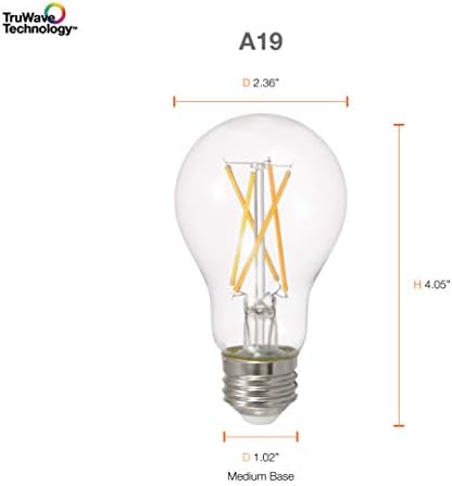 SYLVANIA LED TruWave Natural Series A19 Light Bulb, което е равно на 60 W, Ефективен 8 W, Димиране, Средна