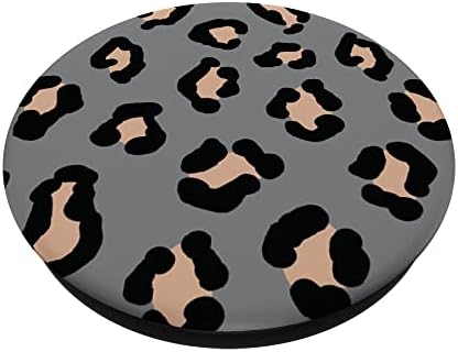 Симпатичното Животно Сив Леопард Принт Леопардовый Дизайн PopSockets Swappable PopGrip