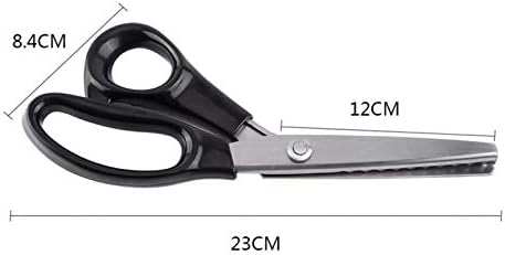 Pritical Ножици, Здрав Пинкинг 23 см Острие От Неръждаема стомана, Метални Ножици за Занаяти за офис(7 мм)