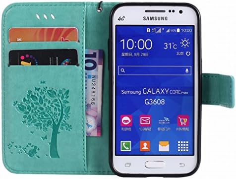 за Samsung Galaxy Основната Prime / G360 Case, Ougger Лъки Leaf Printing Портфейла Cover Card Slot Premium