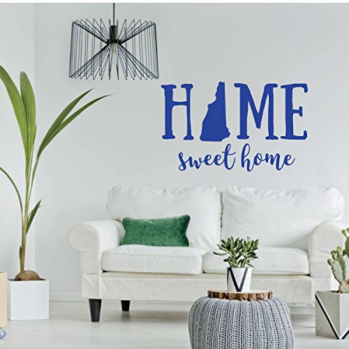 New Hampshire Wall Decor - Home Sweet Home Decal - Винил Art For Living Вечери, Family Room, or Entryway