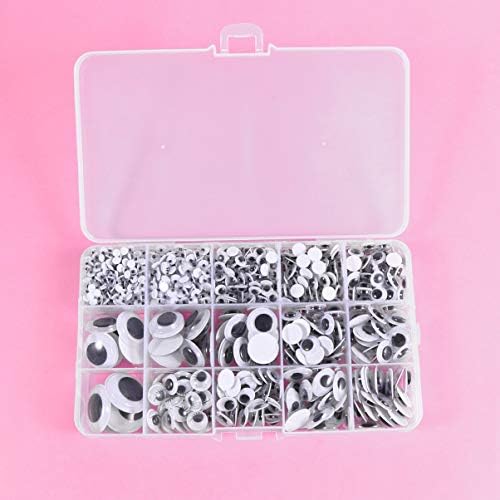 Supvox 1130pcs Wiggle Googly Очи with Self-Adhesive, for Craft Art Project САМ Toy Accessories