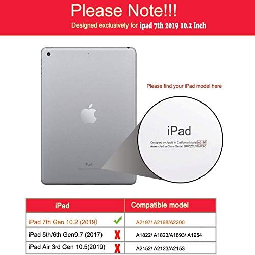 Новият iPad 10.2 инча, Калъф за iPad на 7-то поколение 10.2 инча, Защитен кожен Калъф, Регулируема Поставка