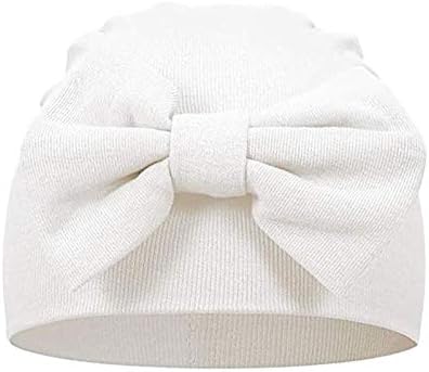 Duoyeree Bear Ears Newborn Baby Hat Шапка Cap for Girls Boys Bowknot/Обвързани Памучни Шапки за Малки Бебета