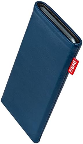 fitBAG Beat Blue Custom Tailored Sleeve for BlackBerry DTEK 70. Тънка кожена чанта Nappa с Вградена подплата