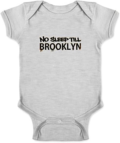 No Sleep Till Brooklyn Графити ню йорк Бебе Baby Boy Girl Bodysuit