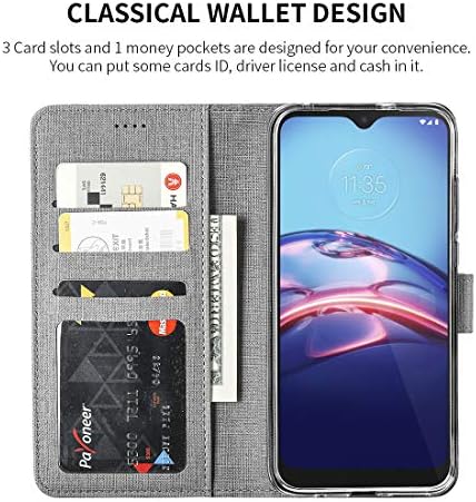 Moto E 2020 Case, Moto E7 Case, Foluu Flip/Folio Cover Портфейла Magnetic Closure Card Slots Cash Stand