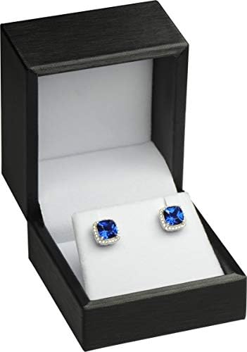The Jewellery Pak Black Earring Necklace Pendant Set Jewelry Gift Box Premium Soft Touch ПУ Leather Exterior