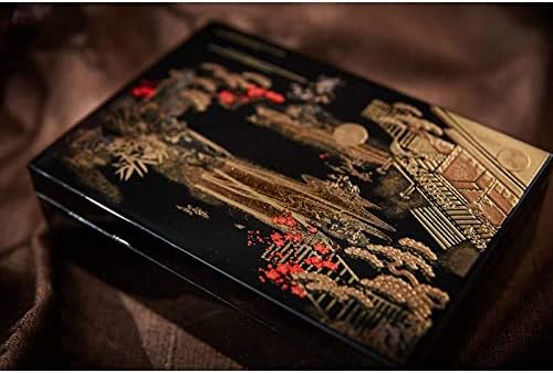 ZQW Jewelry Box Vintage Chinese Jewellry, Storage Box Lacquerware Japanese Lacquerware with Mirror Box,Спомен