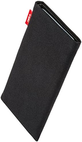 fitBAG Rave Black Custom Tailored Sleeve for Honor 60 Lite | Произведено в Германия | Fine Suit Fabric Pouch
