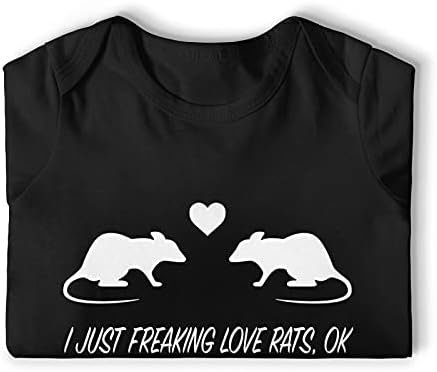Ok I Just Freaking Love Rats Baby Момчета Момичета 0-24months Organic Short Sleeve Onesies Bodysuits