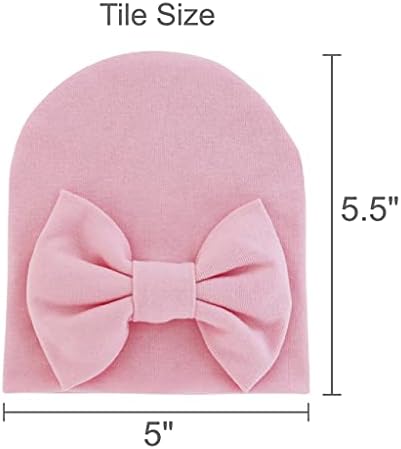 Roagath Beanie Baby Newborn Hats for Girls Cotton Bow Бебе Hat for 0-6 Months Spring Autumn Hospital Шапка