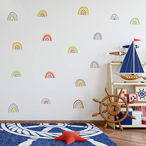 DEKOSH Rainbow Wall Decal for Baby Nursery | Boho Rainbow Decorations for Party & Gamroom