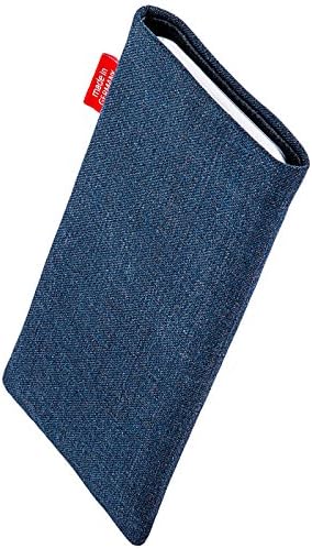 fitBAG Jive Blue Custom Tailored Sleeve for Oppo K9s | Произведено в Германия | Fine Suit Fabric Pouch case