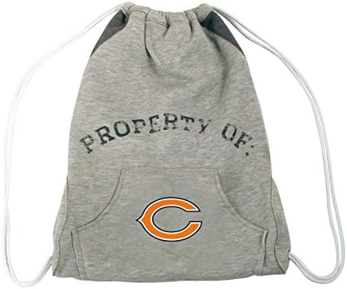 Littlearth NFL Chicago Bears Hoodie Чинч Backpack, 14 x 17 инча, Сив
