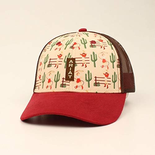 M&F Western A300009912 Women Ariat Hats бейзболни Шапки с Мрежа от Snap Back Cowgirl Cactus Print