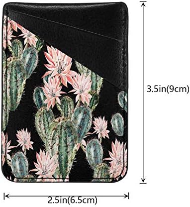 Vintage Cactus Phone Card Holder, Stick-on ID Credit Card Phone Wallet Case Pouch Sleeve Pocket за iPhone,