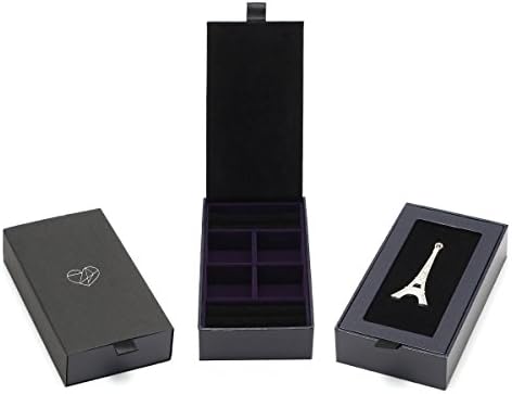 Zarapack Women ' s Grade-a Claimond Veins Eiffel Tower Stylel Jewelry Box (син)
