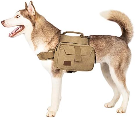 OneTigris Dog Pack Hound Travel Camping Hiking Backpack Saddle Bag Rucksack for Medium & Large Dog
