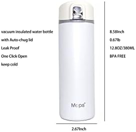 спортен Изолиран термос бутилка за вода с автоматично капак,304 Здрава Неръждаема стомана и Стягане с Едно
