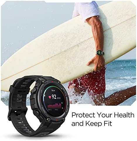 Смарт часовници Amazfit T-Rex Pro с GPS, Уличен фитнес часовници за Мъже, Сертифицирани по Военен стандарт,