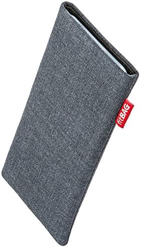 fitBAG Jive Сив Обичай Ръкав за Samsung Galaxy S6 Edge+ / Edge Plus. Калъф от фина костюмной плат с вградена