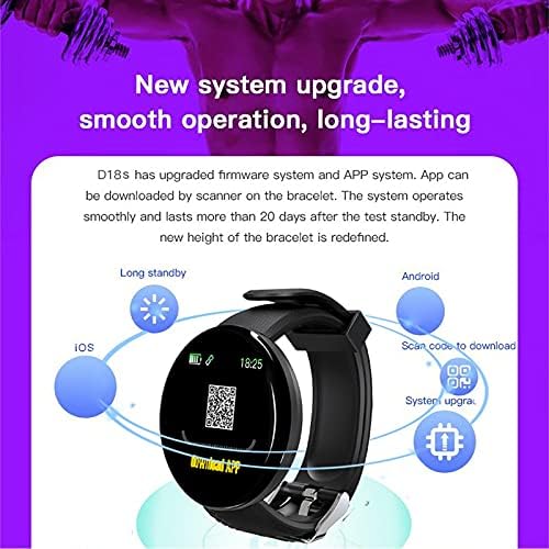 hhscute Smart-Часовници,Спортни Watche 1.44 инча Екран Крачкомер Спорт Сън Тракер за Android/IOS Телефони
