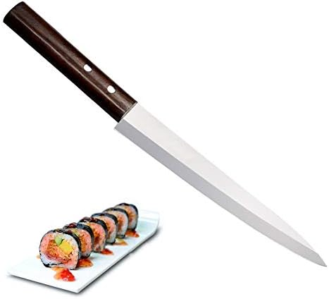 Суши Нож 10 инча Сашими Нож Шведски L35 Прахово Стомана с Кухненски Нож с Дълга Дървена дръжка Незаменим за професионалисти от Win Dynasty (10 инча)