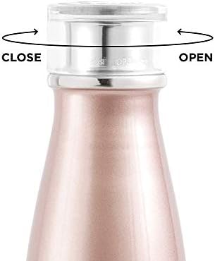 ПОСТРОЕНА бутилка за вода от Неръждаема Стомана двойни стени, запечатване на 17 Унции идеалната Розово злато
