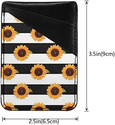Sunflowers Cell Phone Wallet, Stick On Портфейла for Credit Card, Business Card, Съвместими с почти всеки