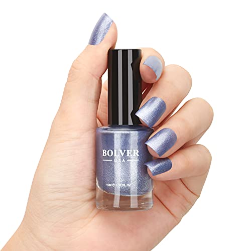 Bolver - Quick Dry, Shine Up, Модерен, Естествен, 9 Free Formula, Гланцов Лак За нокти Blue Shine 687 -