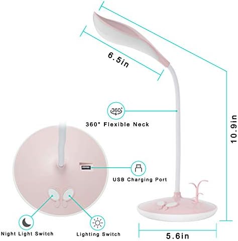 Акумулаторна Светодиодна Настолна лампа с USB порт за зареждане, Ухаживающая за очите Настолна Лампа с ночником,