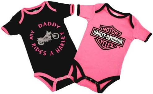 Harley-Davidson Baby Girls' Daddy Rides A Harley Пълзящо Растение 2-Pack 1103052