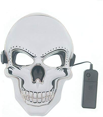 Tagital Хелоуин Маска LED Light Up Scary Skull Mask Costume Cosplay EL Тел Halloween Party