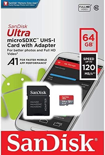 Ultra 64GB microSDXC Работи за LG VN220 Plus Проверени SanFlash и Пясък (A1/C10/U1/8k/120MBs)