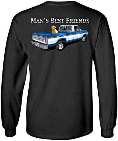 Най-добрият приятел на човека 4x4 Ford F150 Trucks Куче Тениска с Дълъг Ръкав F & B
