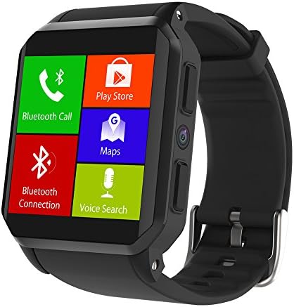 Smart Touch KW06 Смарт Часовник с вградена камера (Android 5.1) Bluetooth Фитнес тракер, Монитор на Сърдечния ритъм и Сън, Крачкомер/IP68 Водоустойчив, LCD сензорен екран | Мъже, Жени