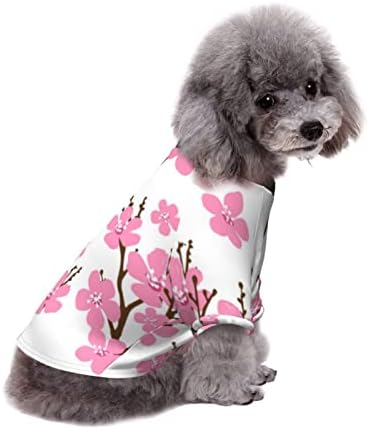 Cherry Blossom Pets Носете Hoodies for Cat Dog Outfit Costume Пет Пижами Топла Зимна Риза За Домашни Любимци