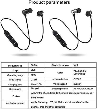 Спортни Bluetooth Слушалки Спортни Безжични Слушалки Bluetooth Хендсфри Слушалки Слушалки с Микрофон
