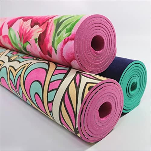 EODNSOFN TPE килимче за йога быстросохнущий Печатни Мат Йога за Бодибилдинг, Фитнес Гимнастика за отслабване и подложки (цвят : B размер : 18380 см)